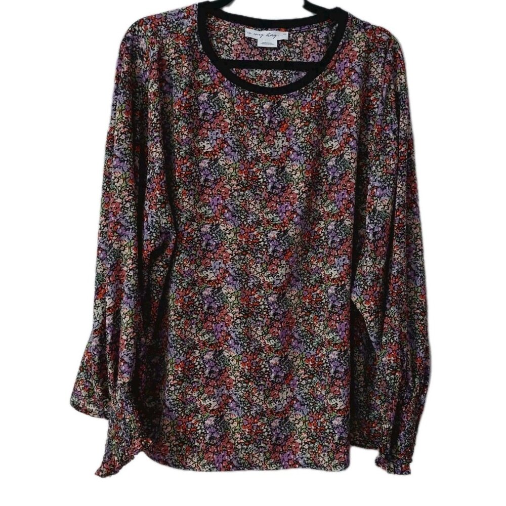 In Every Story Shirt Floral Size 2X Multi-colored